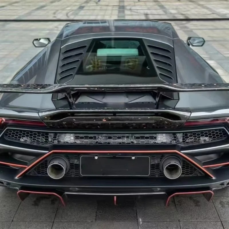 New Style Rear Wing Body Kit for Huracan LP580 LP610 EVO Upgraded with High-quality Dry Carbon Fiber Rear Spoiler